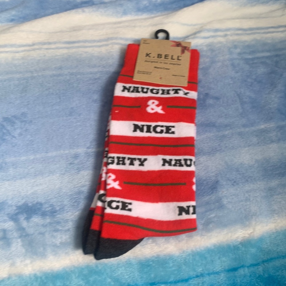K. Bell men’s crew Christmas socks